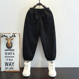Toddler Boys Pants Boys' Spring and Autumn Clothing Knitted Sweatpants Sports