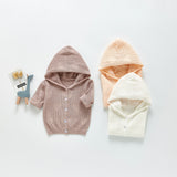 Summer Tops Sweater Coat Hollowed Heart Shape Hooded Sun-Proof Top