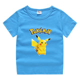 Children Pokemon Pikachu T Shirt Children's Clothing Children's Summer Clothing Short Sleeve T-shirt