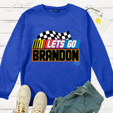 Let'S Go Brandon T Shirt English Letter Crew Neck Sweatshirt