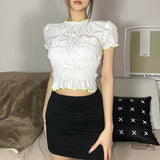 Music Festivals Rave Outfits Girls Tops Summer Women's Short Sleeve Sexy T-shirt