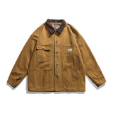 Vintage Letterman Jacket Autumn Lapel Vintage Overalls Jacket