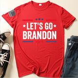 Let'S Go Brandon T Shirt Lettered Casual Short Sleeve T-Shirt