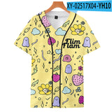 Baggy Baseball Jersey Printed Break Fashion Short Sleeve Baseball Uniform