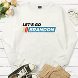 Let'S Go Brandon T Shirt Letter Casual Loose Round Neck Sweater