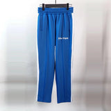 Palm Angels Pants Black and White Striped Casual Trousers Sports Pants