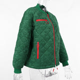 Brown Cropped Varsity Jacket Loose Baseball Uniform Coat