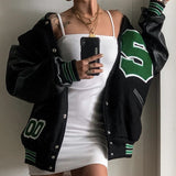 Baggy Jacket Women's Baseball Uniforms Coat Casual Hip Hop Autumn and Winter