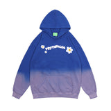 Mens Fall Outfits Hooded Sweater Men's Gradient Loose Street Couple Wear Hip Hop Oversize Top