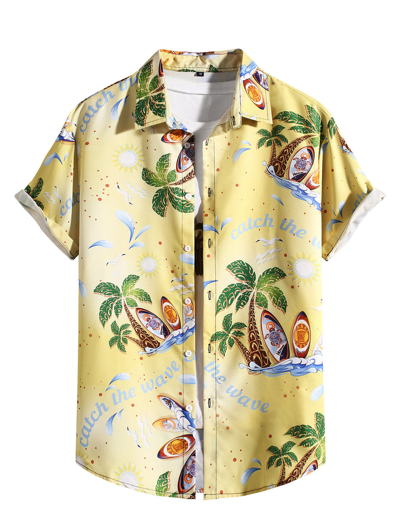 Men Hawaii Shirts Men's Short-Sleeved Men's Casual Shirt