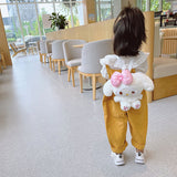 My Melody Plush Plush Rabbit Children's Backpack Cute Boys and Girls Small Backpack 2-6 Years Old Children's Toy Decoration Bag Kulomi