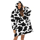 Hoodies Blankets Leopard Print Lazy Blanket Casual Hooded Sweater