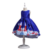 Toddler Girls Sequin Gown Dress Christmas Costume Girl's Gown Forged Cloth Dress Snowflake Princess Dress