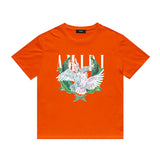 Amiri T Shirt Color Parrot Printing Casual Hip Hop Short Sleeve T-shirt