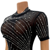 Olivia Wilde See through Dress Sexy Tassel Mesh Rhinestone Dress