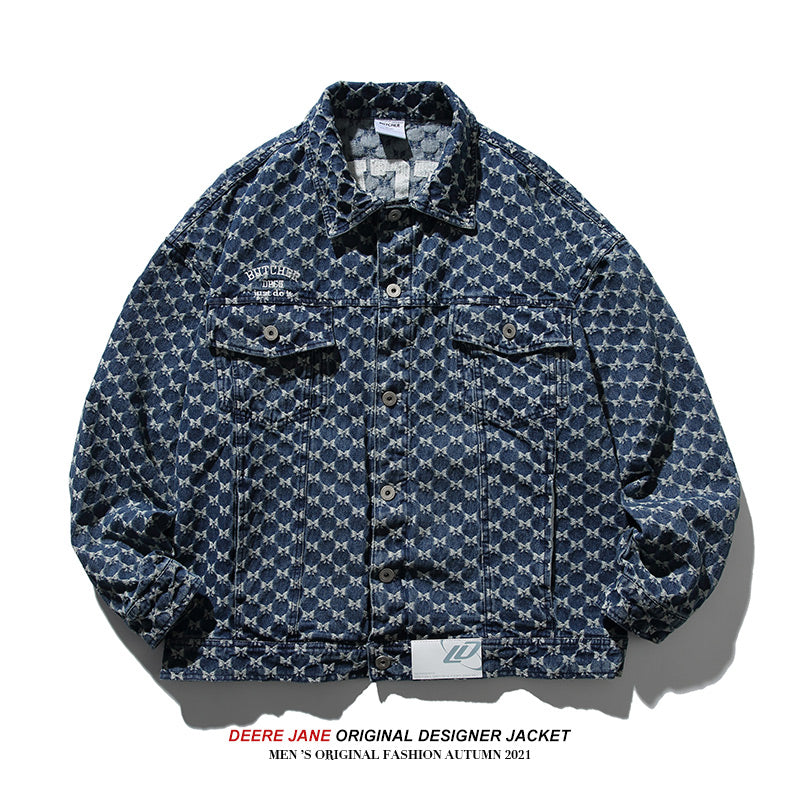 Men Jacket Spring Denim Jacket Men Loose Versatile Casual Coat