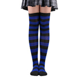 Winter Chunky Cable Thick Knit Thigh High Socks Long Stockings Boot Christmas Stockings Striped Hold-Ups Female Stockings