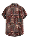 Men Hawaii Shirts Short-Sleeved Men's Casual Shirt