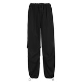 Julia Fox Low Rise Trousers Vintage Casual Loose Track Pants