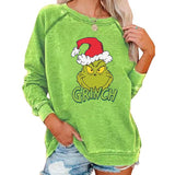 Grinch Hoodie Grinch Stole Christmas round Neck Sweater for Women