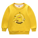 Children Pokemon Pikachu Hoodie Brushed Hoody Double Layer Thickened