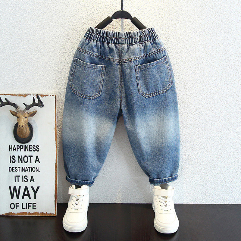 Toddler Boys Pants Boys' Spring and Autumn Casual Jeans Children