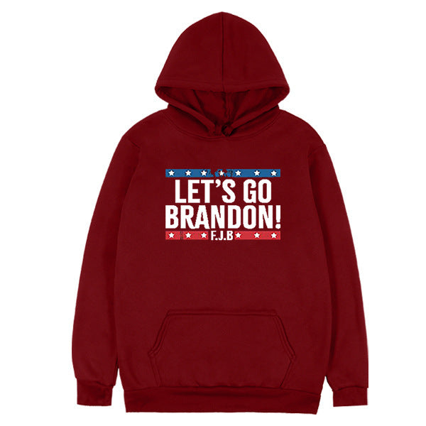 Let'S Go Brandon Hoodie Letter Sweater Men'S And Women'S Long Sleeves Hooded Sweater