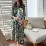 Aesthetic Dress Spring Long Dress Women Floral Dress