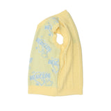 Men Sweater Vest Heart Letter Jacquard V-neck Sweater Waistcoat Men Idle Style Loose Sleeveless Sweater Vest