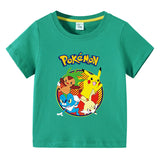 Children Pokemon Pikachu T Shirt Cotton T-shirt Casual Sports Cute