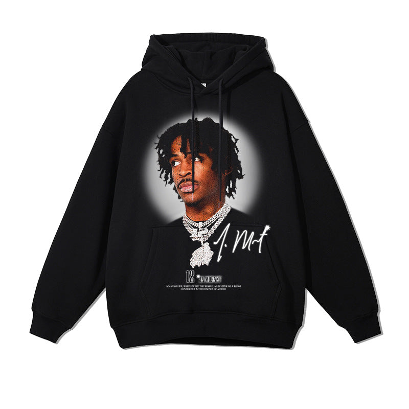 JA Morant Shirt JA Morant Printed Hoodie Cotton