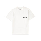 Purple Brand T Shirts Casual Short Sleeve Loose round Neck Letter White T-shirt