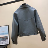 Women PU Leather Jacket Biker Motorcycle Coat Biker's Leather Jacket Women's PU Leather Jacket Top