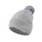 Women Winter Hats Women Winter Woolen Hat Solid Color Warm plus Fluff Knitted Hat
