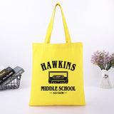 Stranger Things Hellfire Club Handbag Hawkins Middle School Printing Fashion Canvas Reticule