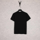 Shark Print T Shirt Black White Summer Cartoon Letter Print Casual Short Sleeve T-Shirt