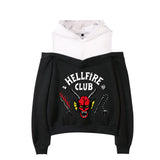 Stranger Things Hellfire Club Coat Stranger Things Season4 off-Shoulder Sweater