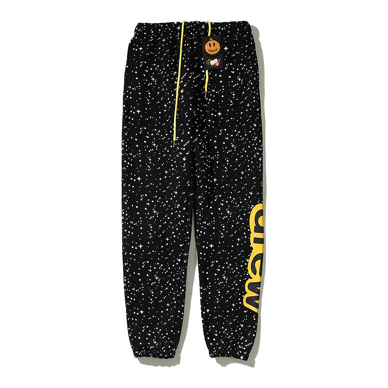 Kanye West Sunday Service Pant Drew Starry Sky Loose Sports Fleece Lined