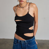 Women Rave Outfits Tops Summer Sexy Cutout Inner Vest
