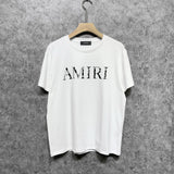 Amiri T Shirt Lettered Casual Hip Hop round Neck Short Sleeve T-shirt