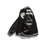 College Jacket Autumn Youth Letter Woolen Pu Stitching Baseball Uniform Men's College Style Casual Jacket