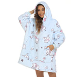 Hoodies Blankets Hooded Sweater Lazy Blanket plus Velvet Thickened