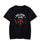 Hellfire Club Shirt Stranger Things Loose round Neck Short Sleeve T-shirt