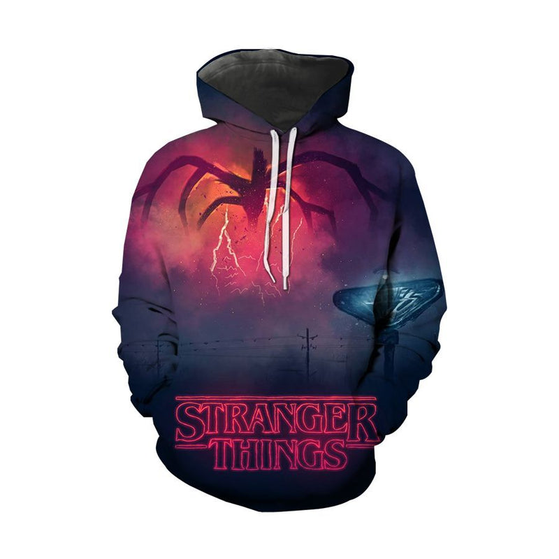 Stranger Things Hoodie Anime 3D Printed Sweater Hoodie Cosplay