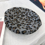Leopard Fur Hat Beret