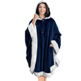 Hoodies Blankets Fall/Winter Women's Cloak Leopard Print Soft Cape Shawl