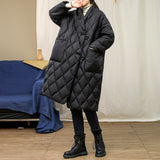 Women Winter Coats Puffer Jacket Down Coat Winter Diamond Plaid Down Coat White Duck Down Jacket Women's Winter Clothes