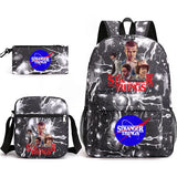 Stranger Things Hellfire Club Backpack Foreign Trade Three-Piece Crossbody Bag