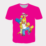 Homer Simpson Shirt Summer 3D Short-Sleeved Digital Casual T-shirt