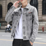 Paisley Denim Jacket Spring Men's Denim Coat Casual Jacket